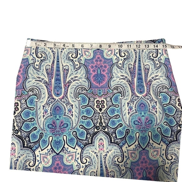 Talbots MultiColored Mykonos Paisley Lined Cotton Canvas Pencil Skirt - Sz 6 - Picture 11 of 11